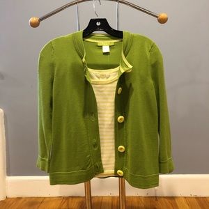 NWT Sigrid Olsen Cardigan Set